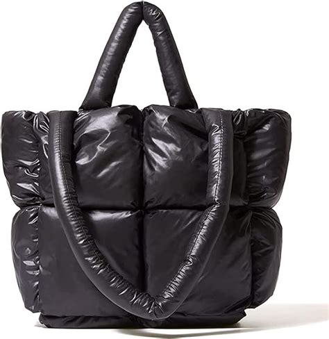 puffy quilted nylon tote bags